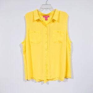 Catherine Malandrino Woman Sleeveless Button Front Blouse – Size 3X – NWT